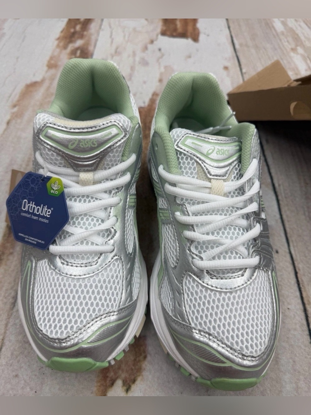 ASICS Gel-Kayano 14 White Jade Silver Green 1202A056-105 Men 9.5 Wmns 11 New